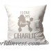 4 Wooden Shoes Personalized I Love My Poodle Throw Pillow FWDS1667